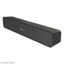 Portronics Decibel 24 | 10Watt Bluetooth Soundbar Speaker With In Built Mic, HD Sound, Metal Grill, Bluetooth 5.3v/USB/ TF Card/Aux In, Soundbar for Phone/Laptop/s , Type C Fast Charging (Black)