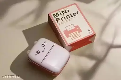 LIFESTYLE MART Mini Kids Pocket Printer, Inkless Thermal Printing, Bluetooth, iOS & Android Compatible, Prints Labels, Kids School Projects, Receipts & More