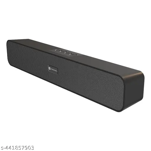 Portronics Decibel 24 | 10Watt Bluetooth Soundbar Speaker With In Built Mic, HD Sound, Metal Grill, Bluetooth 5.3v/USB/ TF Card/Aux In, Soundbar for Phone/Laptop/s , Type C Fast Charging (Black)