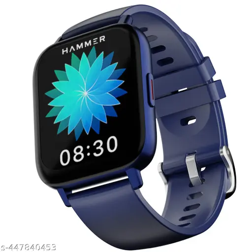 HAMMER Pulse 3.0 1.69" Calling Smart Watch with SpO2, Blood Oxygen Monitoring, Continuous Heart Rate, Full Touch & Multiple Watch Faces (Blue)
