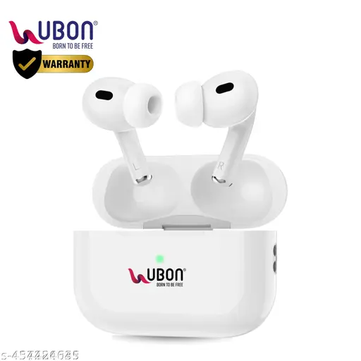 Ubon BT-50 in Ear True Wireless Earbuds, TWS Bluetooth v5.3 Playtime 20hr Stereo Sound Touch Control, Lightweight and Sporty Design | 150H Standby, Battery 130mAh with Silicon Case & Hanging Thread